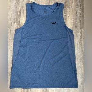 RVCA Mens Blue Sport Vent Tank Top